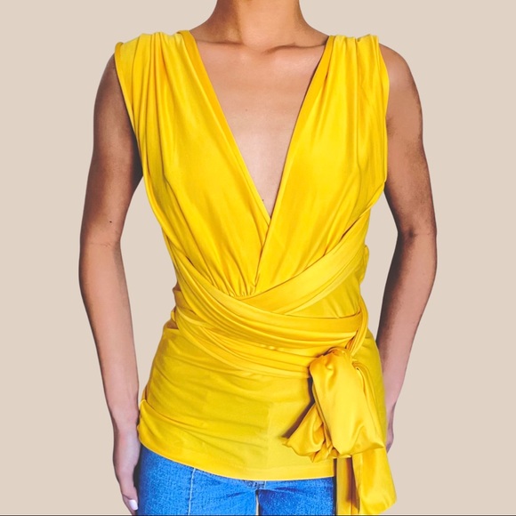 Yellow full wrap around top - Picture 3 of 4